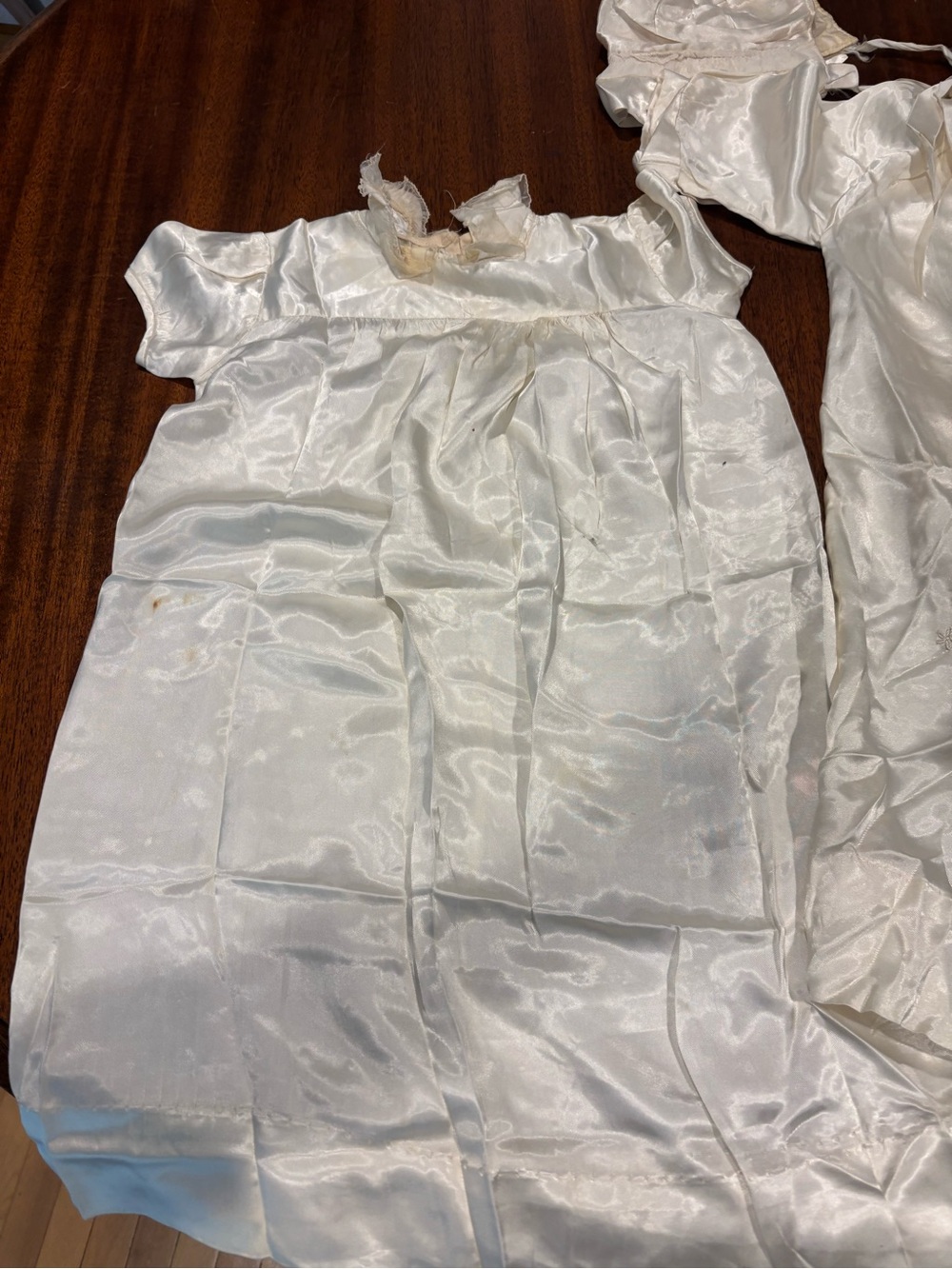 White Satin Infant Dress - Classic Formal Wear